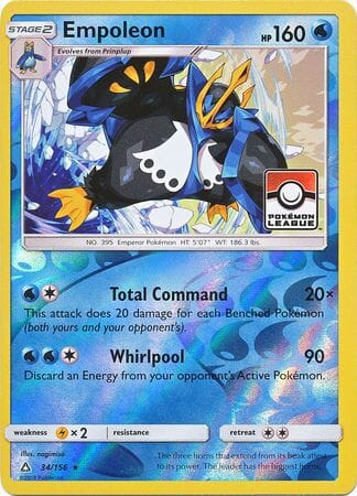 Empoleon (34/156) (League Promo) [Sun & Moon: Ultra Prism] Pokemon Single Pokémon  | Multizone: Comics And Games