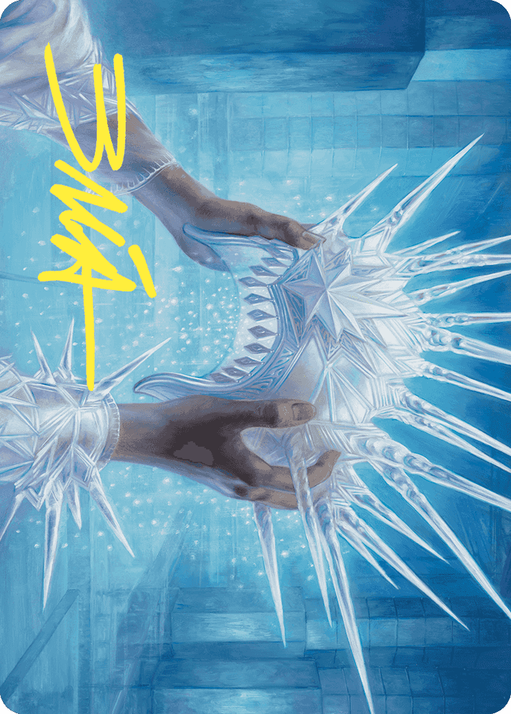 Hylda's Crown of Winter Art Card (Gold-Stamped Signature) [Wilds of Eldraine Art Series] MTG Single Magic: The Gathering  | Multizone: Comics And Games