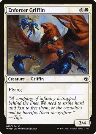 Enforcer Griffin [War of the Spark] MTG Single Magic: The Gathering  | Multizone: Comics And Games