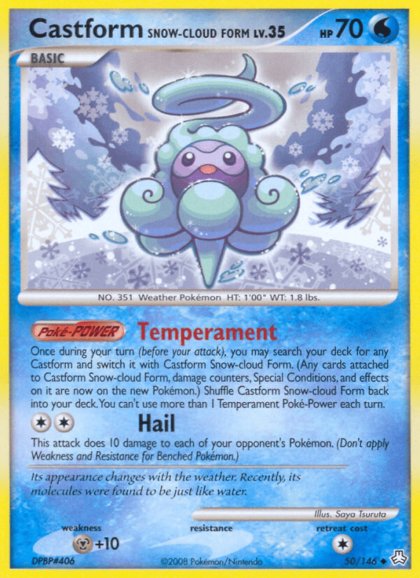 Castform Snow-cloud Form (50/146) [Diamond & Pearl: Legends Awakened] Pokemon Single Pokémon  | Multizone: Comics And Games