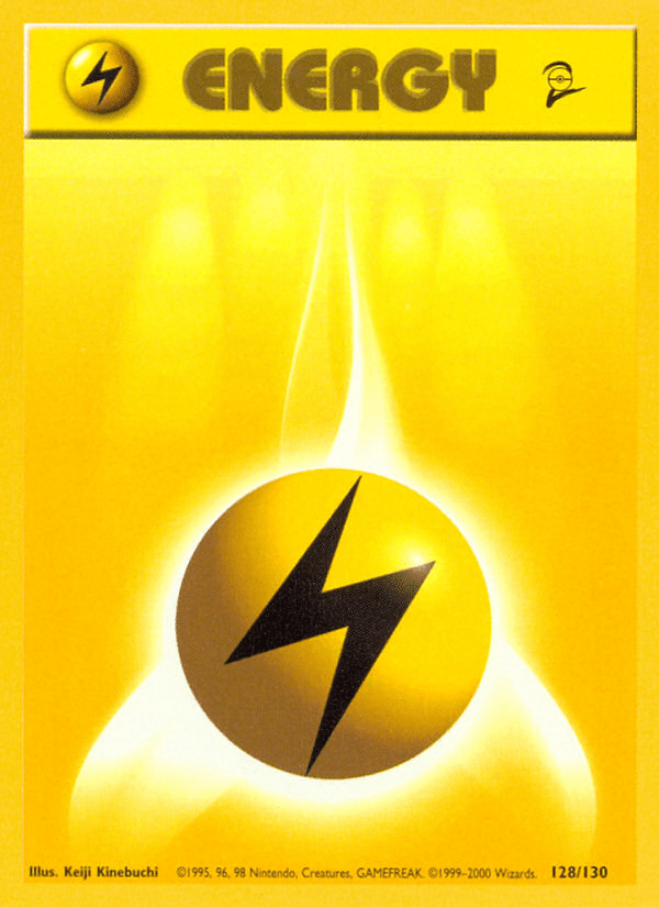 Lightning Energy (128/130) [Base Set 2] Pokemon Single Pokémon  | Multizone: Comics And Games