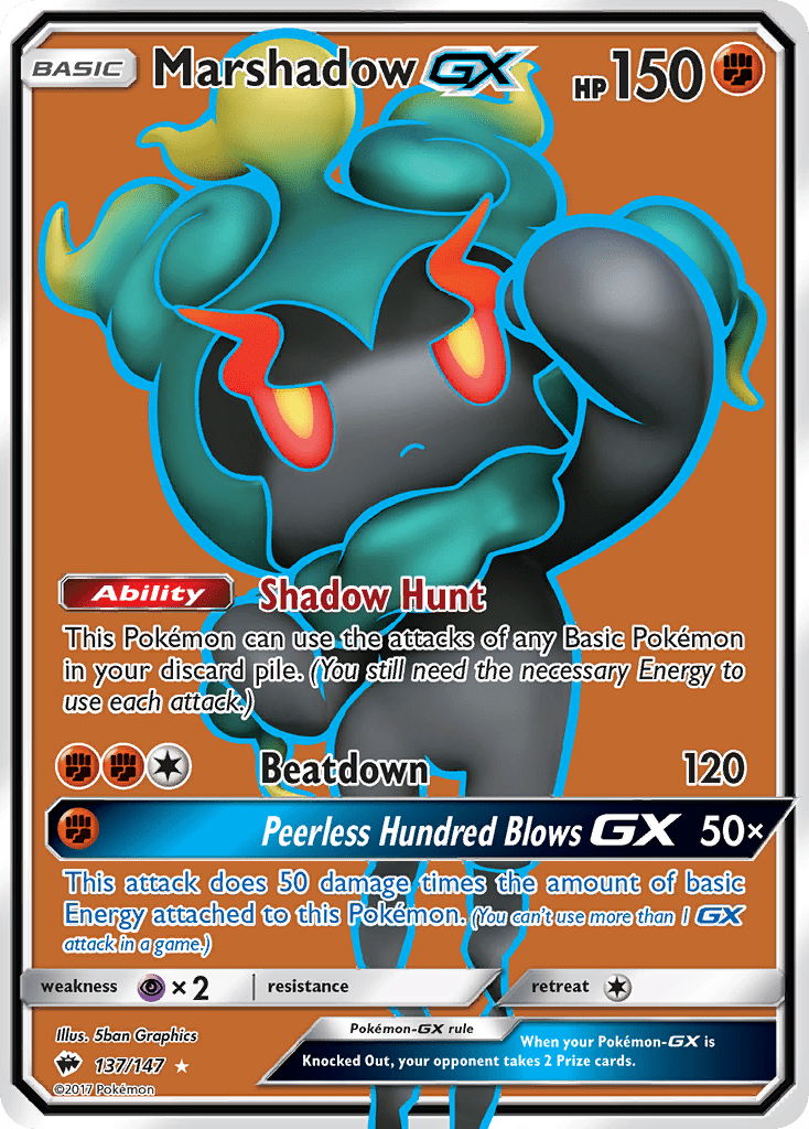 Marshadow GX (137/147) [Sun & Moon: Burning Shadows] Pokemon Single Pokémon  | Multizone: Comics And Games