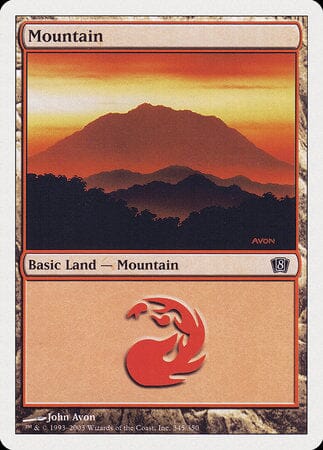 Mountain (345) [Eighth Edition] MTG Single Magic: The Gathering  | Multizone: Comics And Games