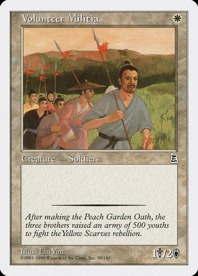 Volunteer Militia [Portal Three Kingdoms] MTG Single Magic: The Gathering  | Multizone: Comics And Games