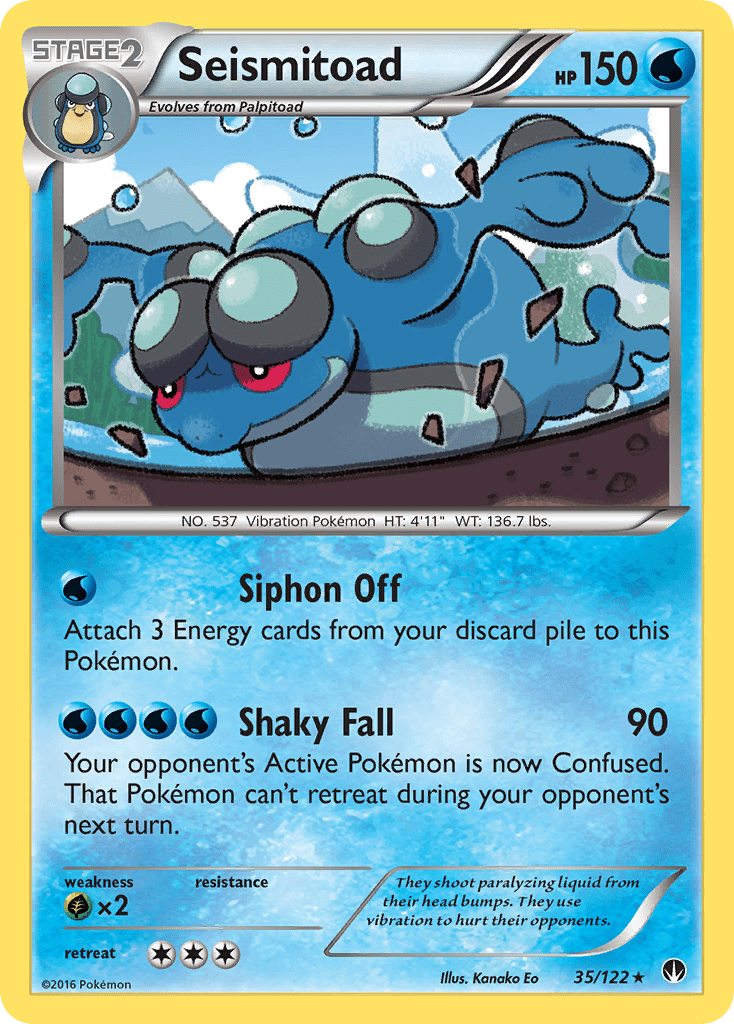 Seismitoad (35/122) [XY: BREAKpoint] Pokemon Single Pokémon  | Multizone: Comics And Games