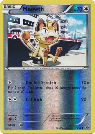Meowth (80/99) (Mirror Reverse Holo) [Black & White: Next Destinies] Pokemon Single Pokémon  | Multizone: Comics And Games