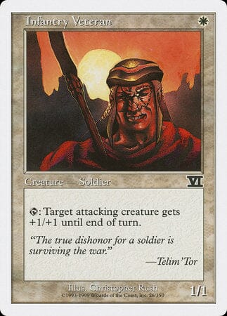 Infantry Veteran [Classic Sixth Edition] MTG Single Magic: The Gathering  | Multizone: Comics And Games