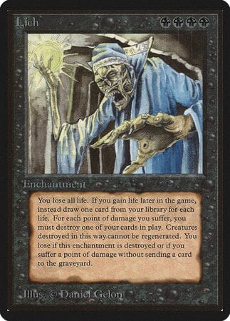 Lich [Limited Edition Beta] MTG Single Magic: The Gathering  | Multizone: Comics And Games