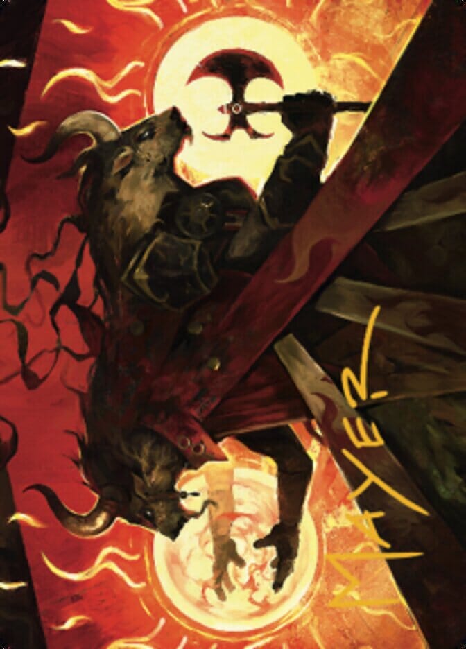 Hurloon Battle Hymn Art Card (Gold-Stamped Signature) [Dominaria United Art Series] MTG Single Magic: The Gathering  | Multizone: Comics And Games
