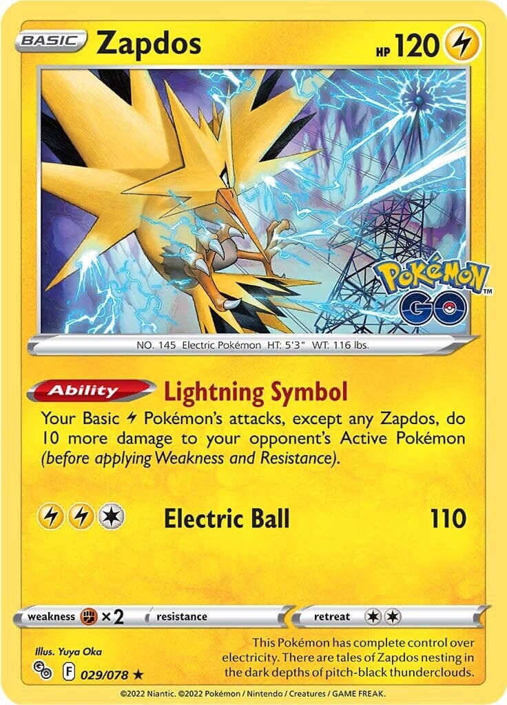 Zapdos (029/078) [Pokémon GO] Pokemon Single Pokémon  | Multizone: Comics And Games