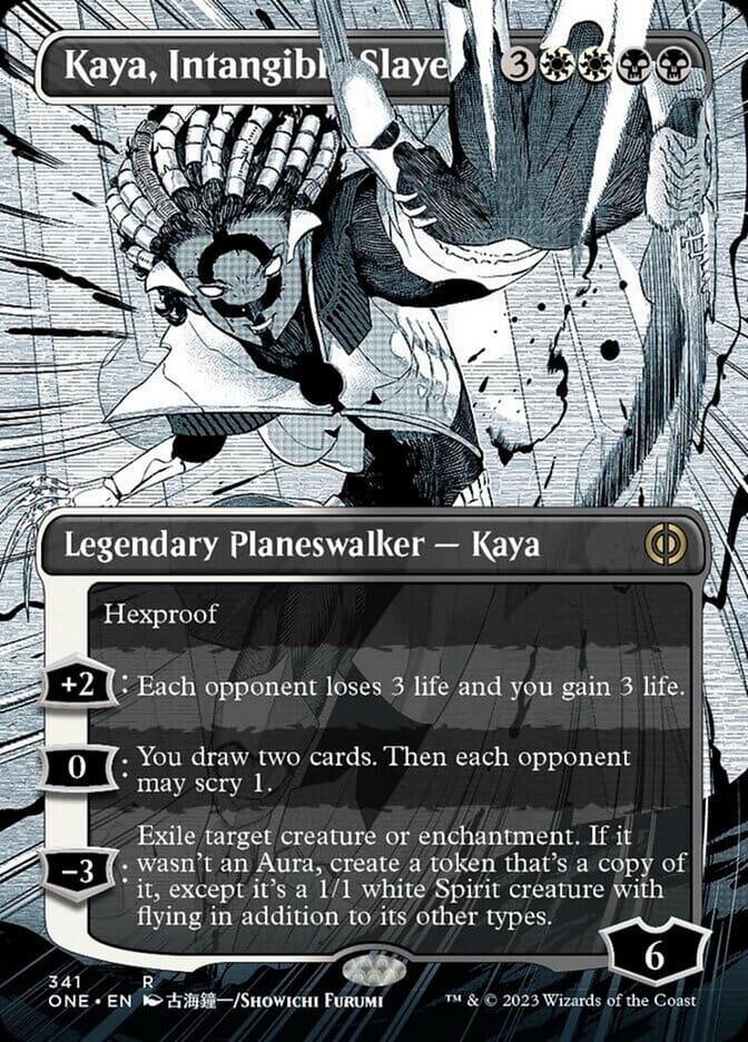 Kaya, Intangible Slayer (Borderless Manga) [Phyrexia: All Will Be One] MTG Single Magic: The Gathering  | Multizone: Comics And Games