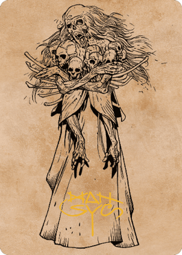 Myrkul, Lord of Bones Art Card (73) (Gold-Stamped Signature) [Commander Legends: Battle for Baldur's Gate Art Series] MTG Single Magic: The Gathering  | Multizone: Comics And Games
