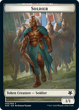 Soldier // Elf Warrior Double-Sided Token [Game Night: Free-for-All Tokens] MTG Single Magic: The Gathering  | Multizone: Comics And Games