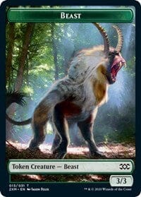 Beast // Soldier Double-sided Token [Double Masters Tokens] MTG Single Magic: The Gathering  | Multizone: Comics And Games