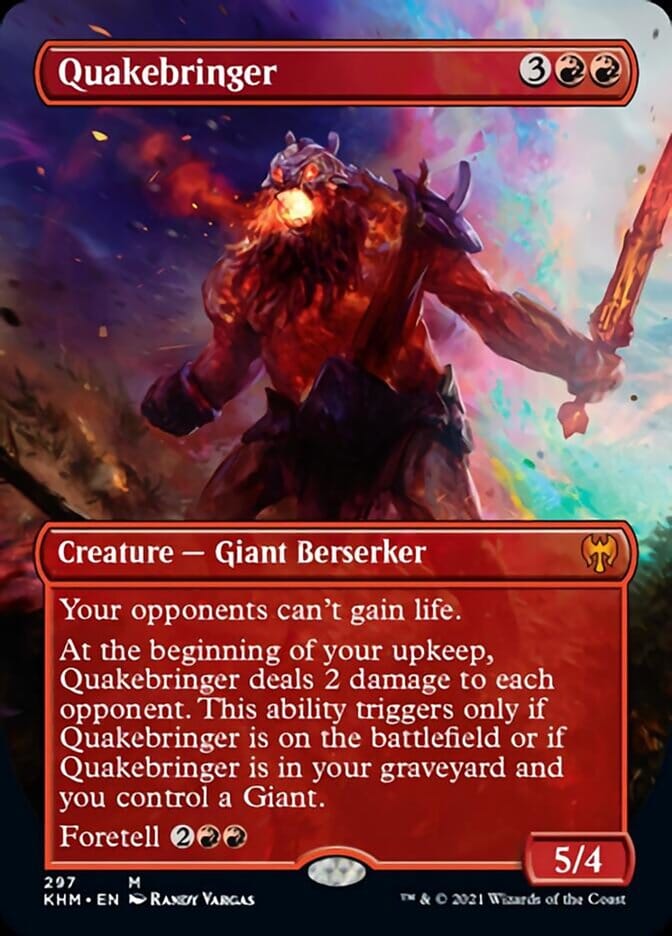 Quakebringer (Borderless Alternate Art) [Kaldheim] MTG Single Magic: The Gathering  | Multizone: Comics And Games