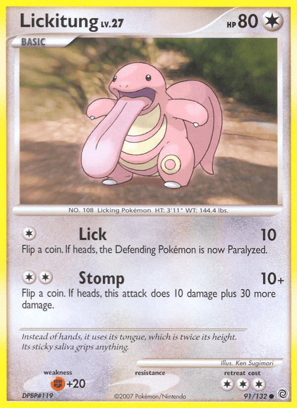 Lickitung (91/132) [Diamond & Pearl: Secret Wonders] Pokemon Single Pokémon  | Multizone: Comics And Games