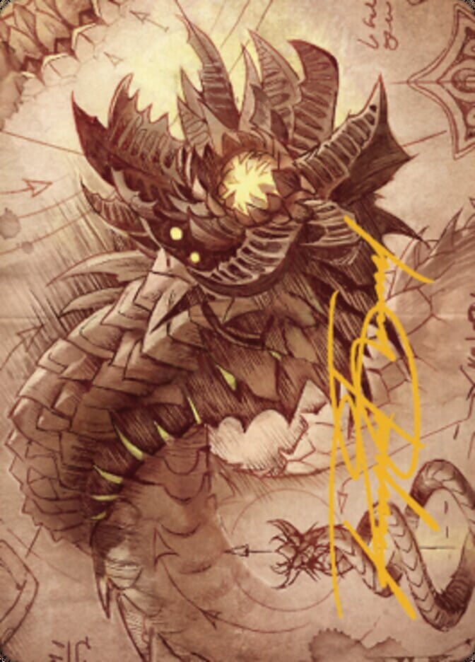 Wurmcoil Engine Art Card (Gold-Stamped Signature) [The Brothers' War Art Series] MTG Single Magic: The Gathering  | Multizone: Comics And Games