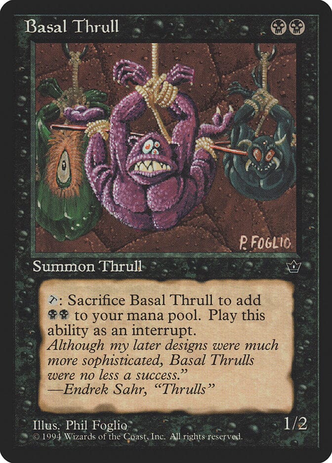 Basal Thrull (Phil Foglio) [Fallen Empires] MTG Single Magic: The Gathering  | Multizone: Comics And Games