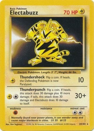 Electabuzz (20/102) [Base Set Unlimited] Pokemon Single Pokémon  | Multizone: Comics And Games