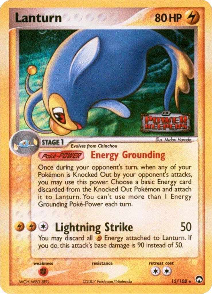 Lanturn (15/108) (Stamped) [EX: Power Keepers] Pokemon Single Pokémon  | Multizone: Comics And Games