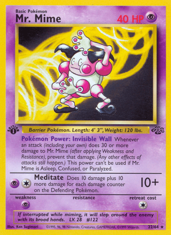 Mr. Mime (22/64) [Jungle 1st Edition] Pokemon Single Pokémon  | Multizone: Comics And Games