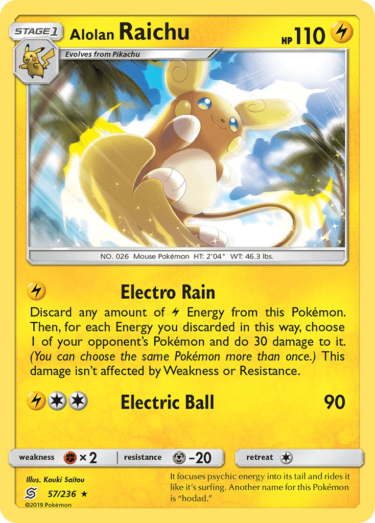 Alolan Raichu (57/236) [Sun & Moon: Unified Minds] Pokemon Single Pokémon  | Multizone: Comics And Games