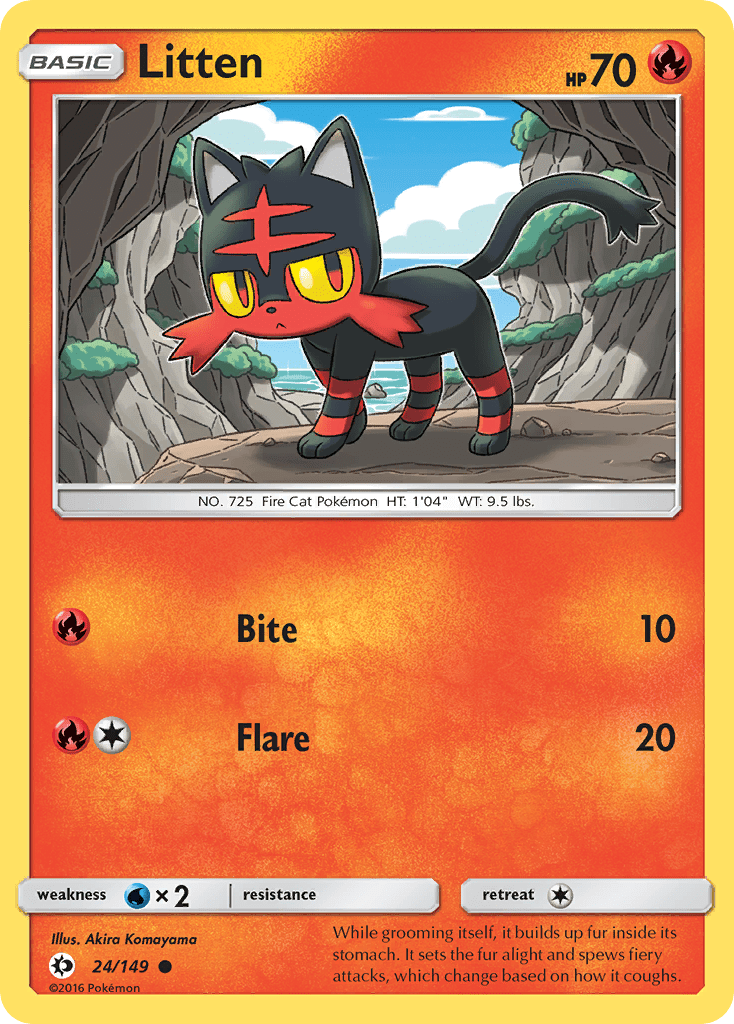 Litten (24/149) [Sun & Moon: Base Set] Pokemon Single Pokémon  | Multizone: Comics And Games