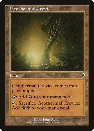 Geothermal Crevice [Invasion] MTG Single Magic: The Gathering  | Multizone: Comics And Games