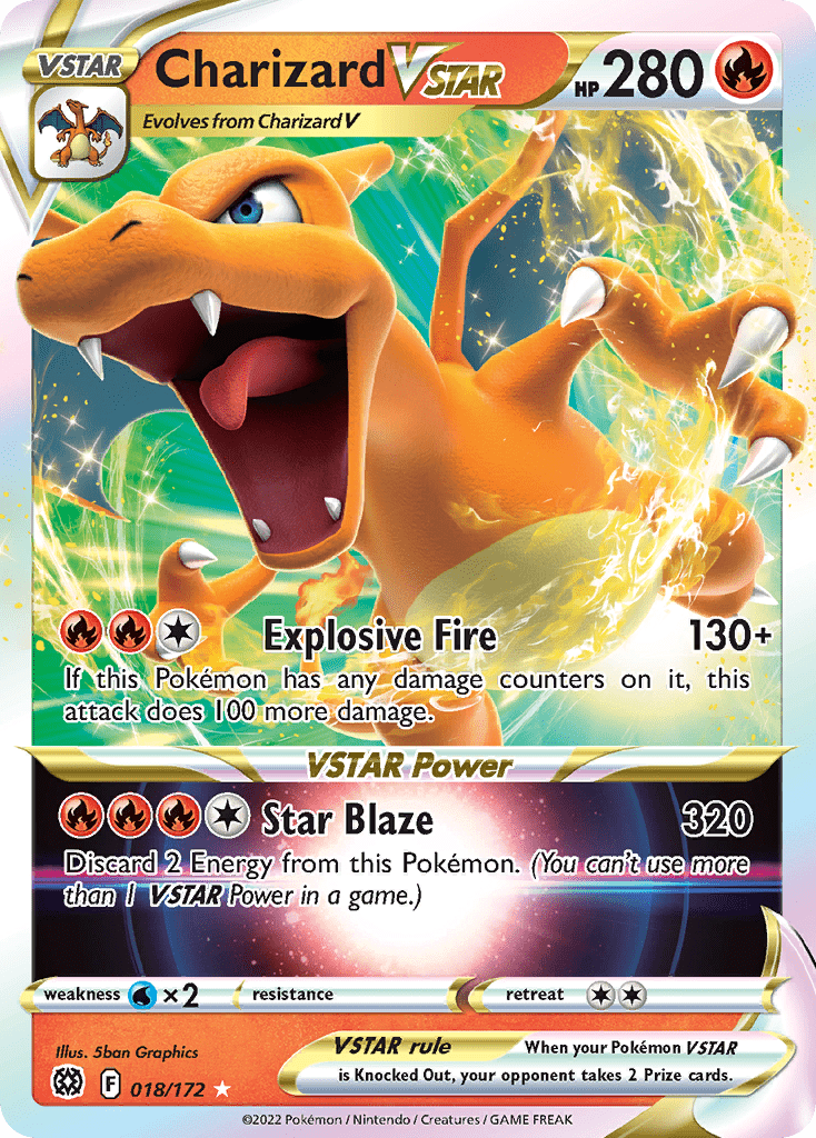 Charizard VSTAR (018/172) (Jumbo Card) [Sword & Shield: Brilliant Stars] Pokemon Single Pokémon  | Multizone: Comics And Games