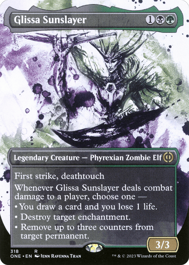 Glissa Sunslayer (Borderless Ichor) [Phyrexia: All Will Be One] MTG Single Magic: The Gathering  | Multizone: Comics And Games