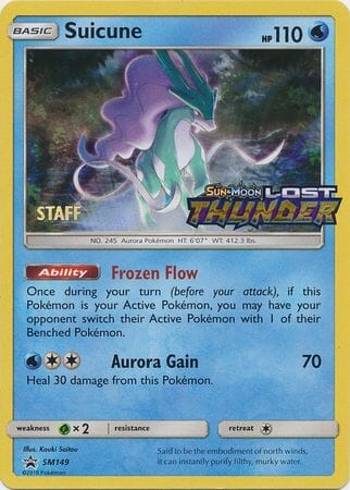 Suicune (SM149) (Staff Prerelease Promo) [Sun & Moon: Black Star Promos] Pokemon Single Pokémon  | Multizone: Comics And Games