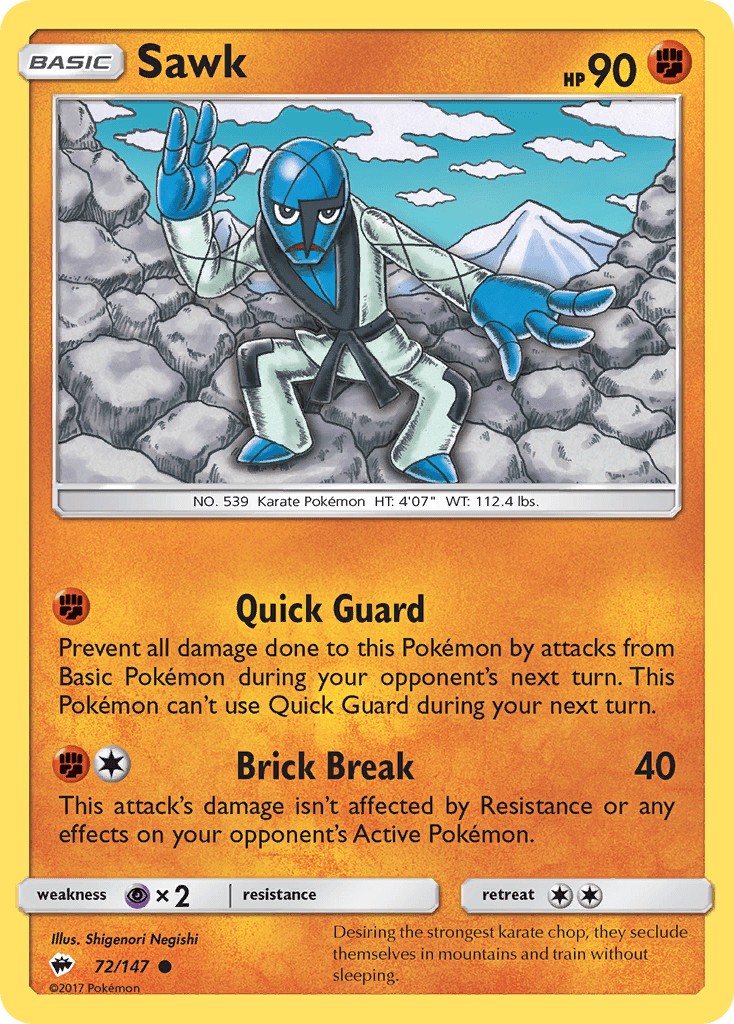 Sawk (72/147) [Sun & Moon: Burning Shadows] Pokemon Single Pokémon  | Multizone: Comics And Games