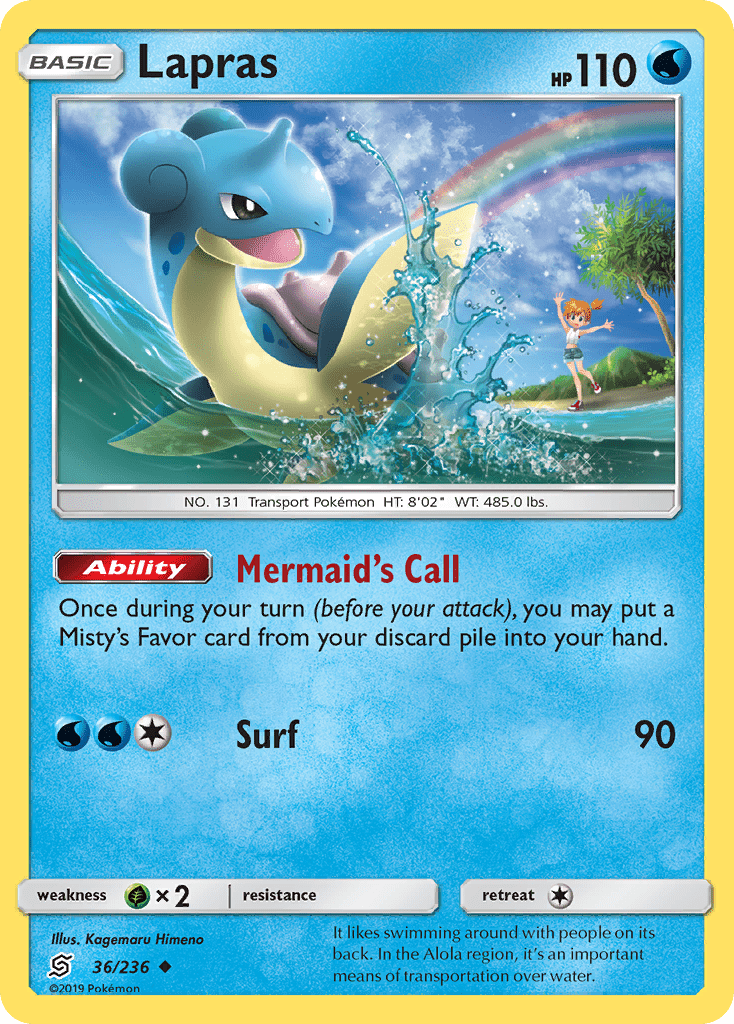 Lapras (36/236) [Sun & Moon: Unified Minds] Pokemon Single Pokémon  | Multizone: Comics And Games