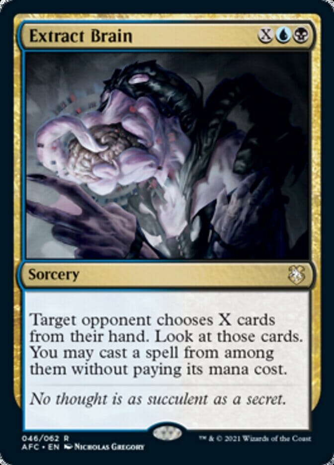 Extract Brain [Dungeons & Dragons: Adventures in the Forgotten Realms Commander] MTG Single Magic: The Gathering  | Multizone: Comics And Games