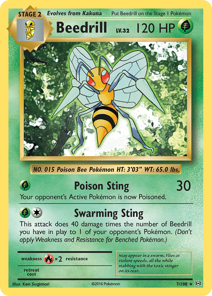 Beedrill (7/108) [XY: Evolutions] Pokemon Single Pokémon  | Multizone: Comics And Games