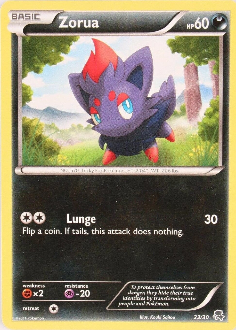Zorua (23/30) [Black & White: Trainer Kit - Zoroark] Pokemon Single Pokémon  | Multizone: Comics And Games