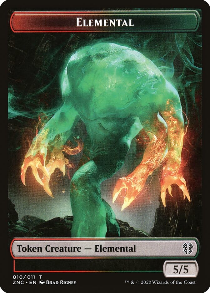 Elemental (008) // Elemental (010) Double-sided Token [Commander: Zendikar Rising Tokens] MTG Single Magic: The Gathering  | Multizone: Comics And Games
