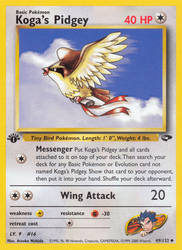 Koga's Pidgey (49/132) [Gym Challenge 1st Edition] Pokemon Single Pokémon  | Multizone: Comics And Games