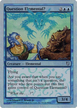 Question Elemental? (Alternate Foil) [Unhinged] MTG Single Magic: The Gathering  | Multizone: Comics And Games