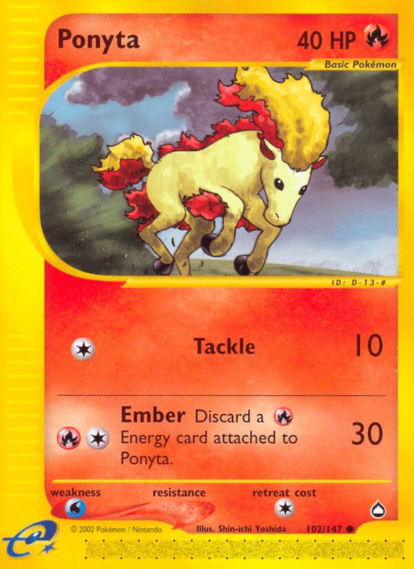 Ponyta (102/147) [Aquapolis] Pokemon Single Pokémon  | Multizone: Comics And Games