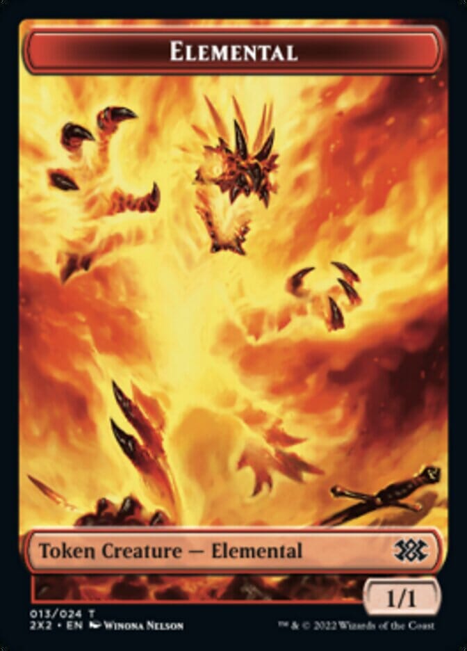 Elemental // Aven Initiate Double-sided Token [Double Masters 2022 Tokens] MTG Single Magic: The Gathering  | Multizone: Comics And Games