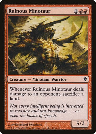 Ruinous Minotaur [Zendikar] MTG Single Magic: The Gathering  | Multizone: Comics And Games