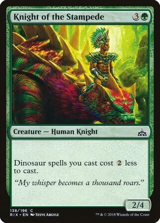 Knight of the Stampede [Rivals of Ixalan] MTG Single Magic: The Gathering  | Multizone: Comics And Games