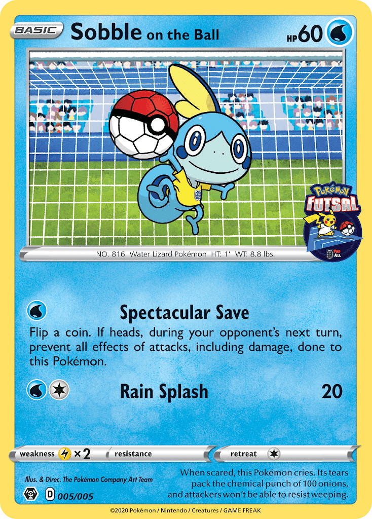 Sobble on the Ball (005/005) [Pokemon Futsal Collection] Pokemon Single Pokémon  | Multizone: Comics And Games