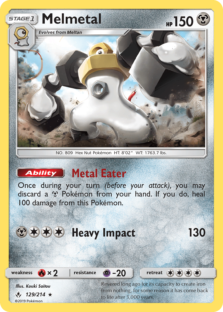 Melmetal (129/214) [Sun & Moon: Unbroken Bonds] Pokemon Single Pokémon  | Multizone: Comics And Games