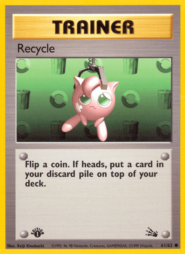Recycle (61/62) [Fossil 1st Edition] Pokemon Single Pokémon  | Multizone: Comics And Games