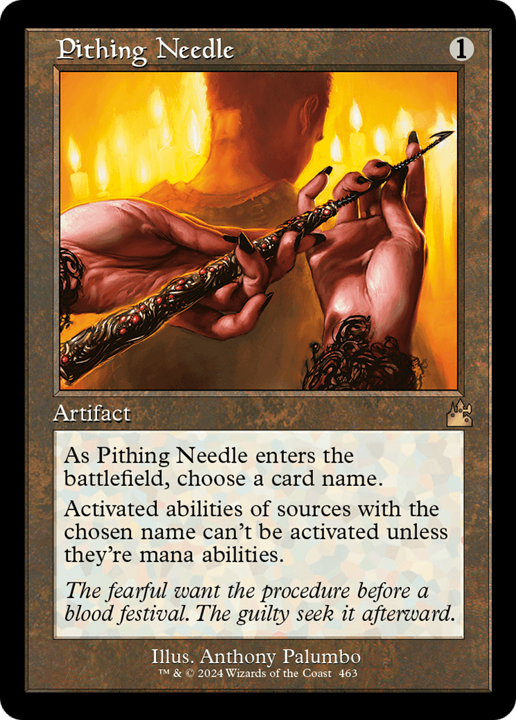 Pithing Needle (Retro Frame) [Ravnica Remastered] MTG Single Magic: The Gathering  | Multizone: Comics And Games