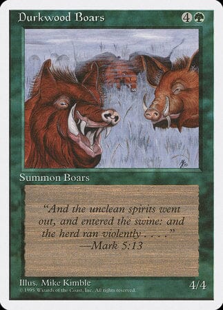 Durkwood Boars [Fourth Edition] MTG Single Magic: The Gathering  | Multizone: Comics And Games