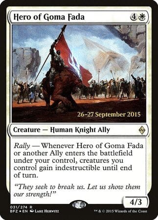 Hero of Goma Fada [Battle for Zendikar Promos] MTG Single Magic: The Gathering  | Multizone: Comics And Games