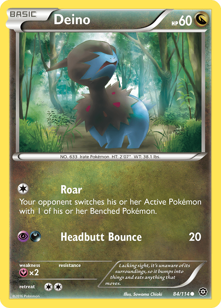 Deino (84/114) [XY: Steam Siege] Pokemon Single Pokémon  | Multizone: Comics And Games